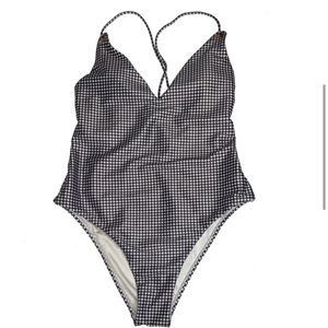 LA Hearts x PAC Sun ☼ Gingham One Piece Swimsuit ☼ Black + White ☼ Size Medium